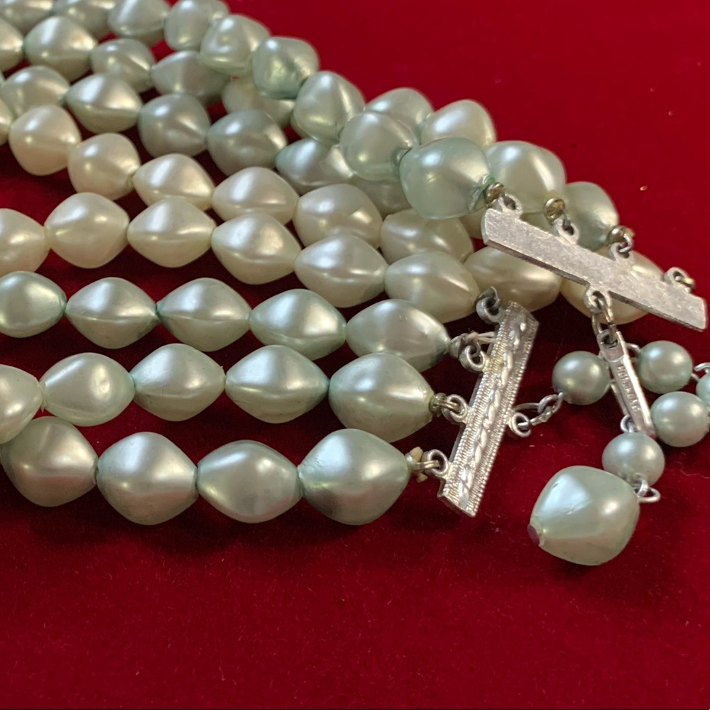 Vintage HongKong 4 strand beaded necklace